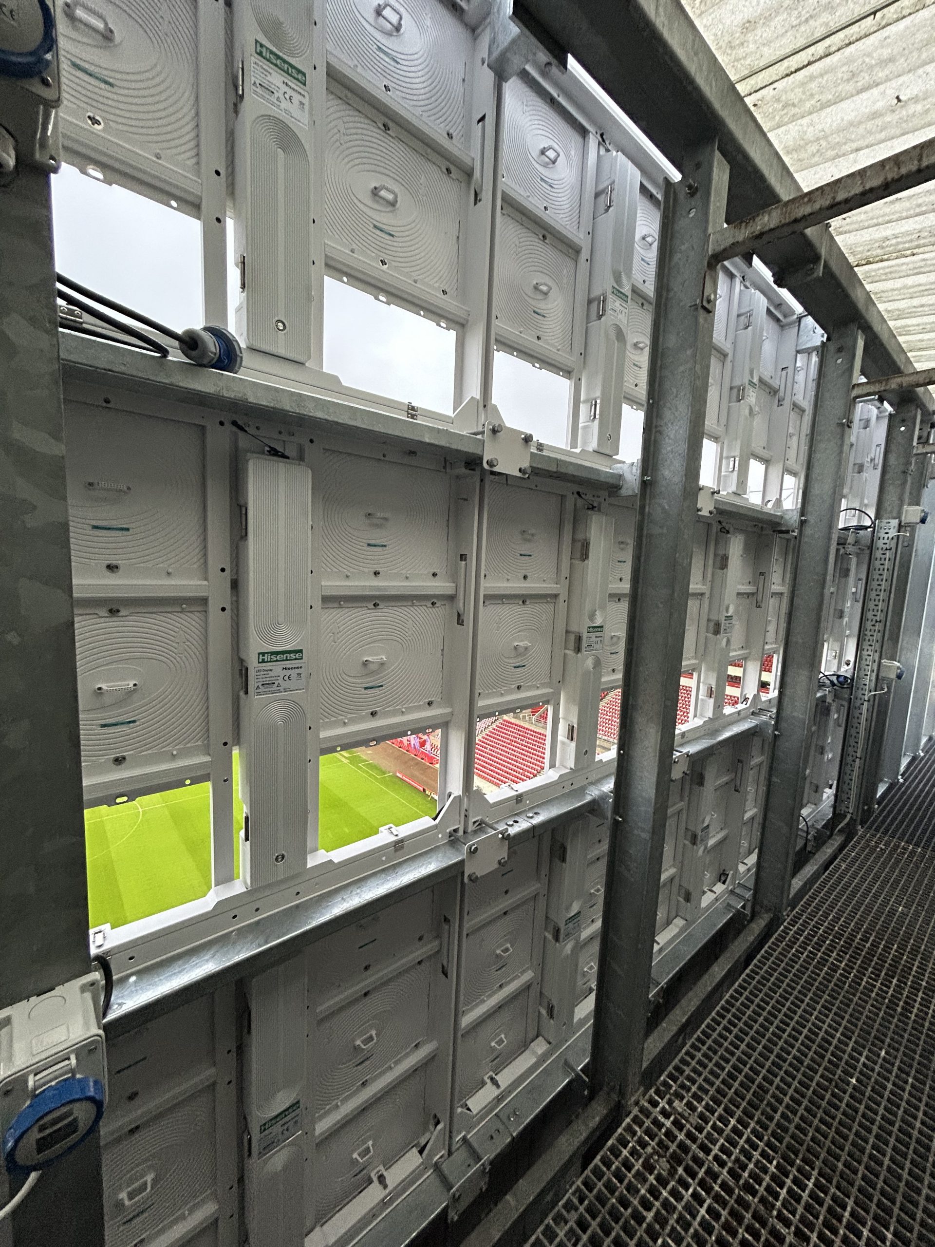 2x new LED scoreboards for Sunderland AFC, via willow communications